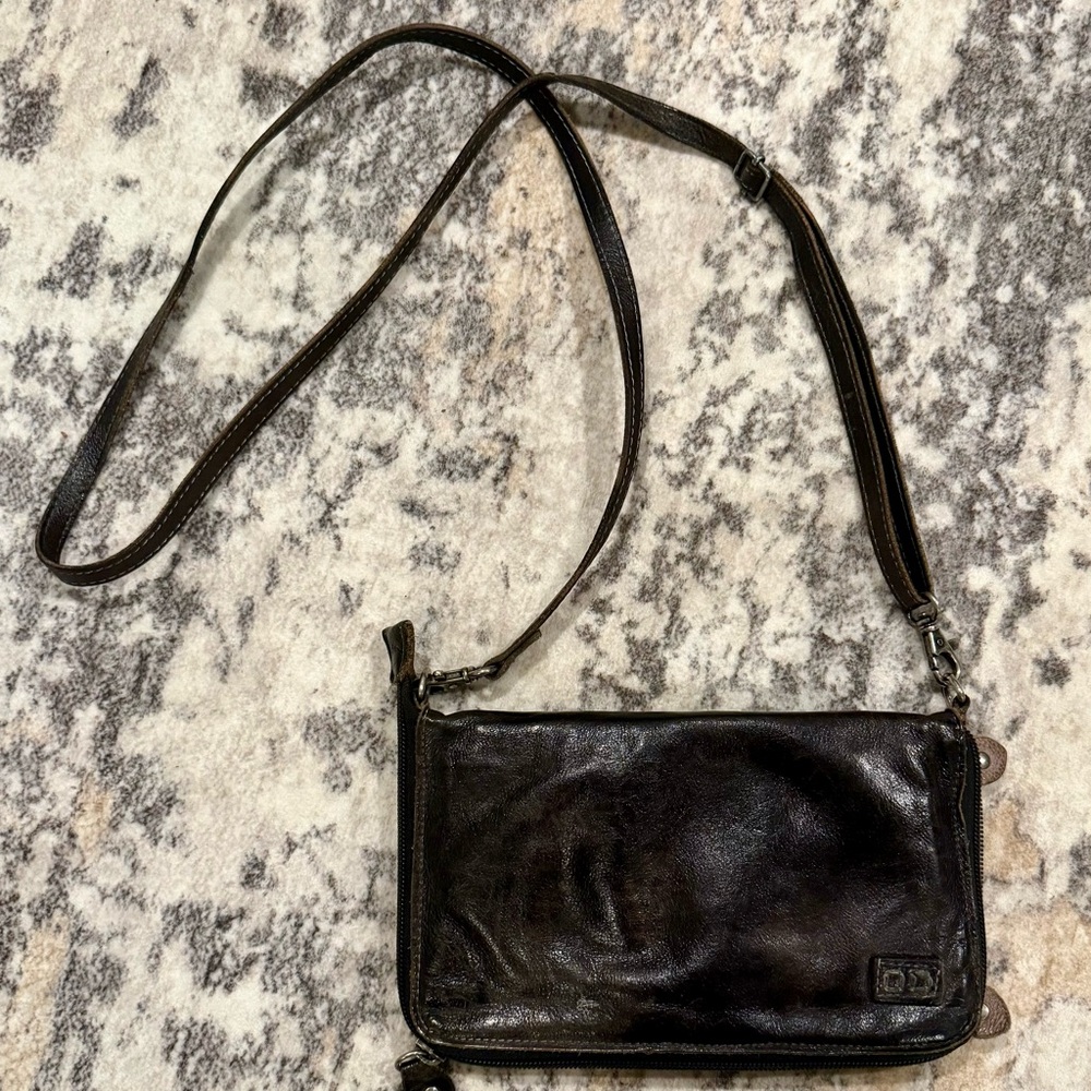 Black Leather Crossbody Bag
